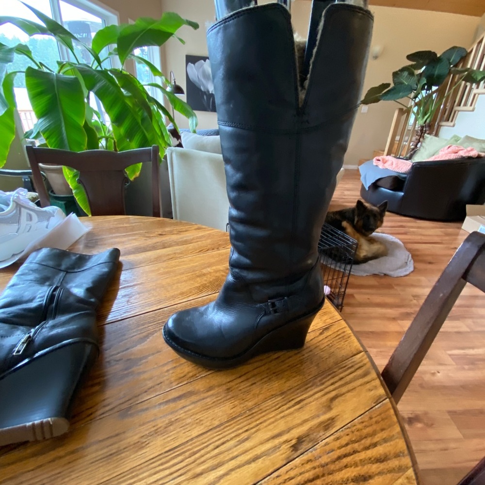 UGG Fur lined soft leather boots.